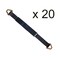 Tie 4 Safe 2 x 24 Axle Straps w/ Sleeve and D Rings, WLL- 3,333 lb, PK20 RT41A-24M18-BLK-C-20 - alternate 1